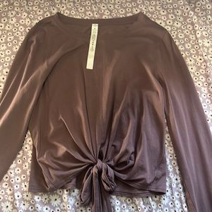 Lululemon purple long sleeve with front tie